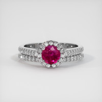 0.85 Ct. Ruby Ring, Platinum 950 1