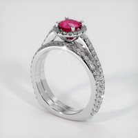 0.85 Ct. Ruby Ring, Platinum 950 2