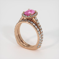 1.47 Ct. Pink Sapphire Ring, 14K Rose Gold 2