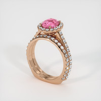 1.74 Ct. Sapphire Ring, 14K Rose Gold 2