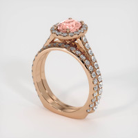 1.09 Ct. Padparadscha Sapphire Ring, 14K Rose Gold 2