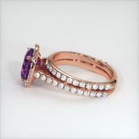 3.68 Ct. Pinkish Purple Sapphire Ring, 14K Rose Gold 4