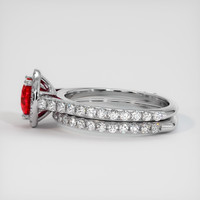 1.20 Ct. Pinkish Red Ruby Ring, 10K White Gold 4