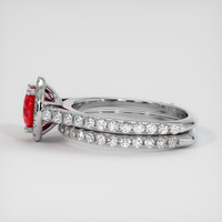 1.20 Ct. Pinkish Red Ruby Ring, 10K White Gold 4