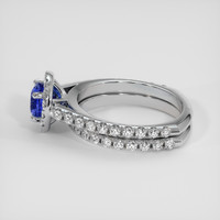 1.08 Ct. Blue Sapphire Ring, 14K White Gold 4