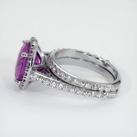 3.58 Ct. Sapphire Ring, 14K White Gold 4
