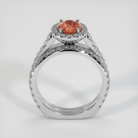 1.17 Ct. Padparadscha Sapphire Ring, 14K White Gold 3
