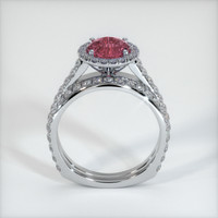 1.80 Ct. Reddish Pink Sapphire Ring, 18K White Gold 3