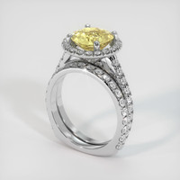 2.54 Ct. Yellow Sapphire Ring, 18K White Gold 2