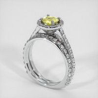 1.23 Ct. Yellow Sapphire Ring, 18K White Gold 2