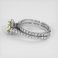 1.23 Ct. Yellow Sapphire Ring, 18K White Gold 4