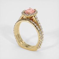1.09 Ct. Padparadscha Sapphire Ring, 14K Yellow Gold 2