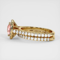 1.09 Ct. Padparadscha Sapphire Ring, 18K Yellow Gold 4