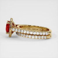 1.34 Ct. Ruby Ring, 18K Yellow Gold 4