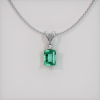 0.30 Ct. Emerald  Pendant - Platinum 950