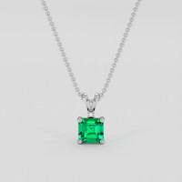 0.52 Ct. Emerald Pendant, Platinum 950 1