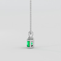 0.52 Ct. Emerald Pendant, Platinum 950 3