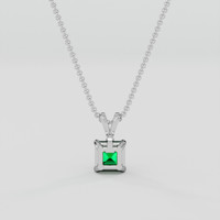 0.52 Ct. Emerald Pendant, Platinum 950 4