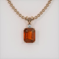 4.55 Ct. Gemstone Pendant, 14K Rose Gold 1