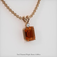 4.55 Ct. Gemstone Pendant, 14K Rose Gold 2