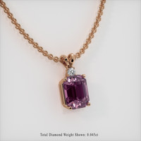 2.80 Ct. Gemstone Pendant, 14K Rose Gold 2