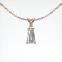 1.02 Ct. Yellow Sapphire Pendant, 14K Rose Gold 1