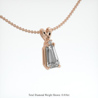 1.02 Ct. Yellow Sapphire Pendant, 14K Rose Gold 2
