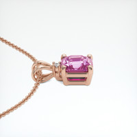 0.90 Ct. Pink Sapphire Pendant, 14K Rose Gold 3