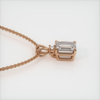 1.59 Ct. White Sapphire Pendant, 14K Rose Gold 3