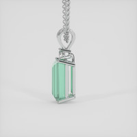 3.94 Ct. Emerald Pendant, Silver 3