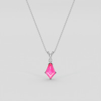1.00 Ct. Pink Spinel Pendant, Silver 1