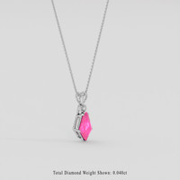 1.00 Ct. Pink Spinel Pendant, Silver 2