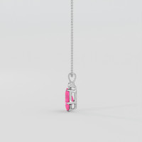 1.00 Ct. Pink Spinel Pendant, Silver 3