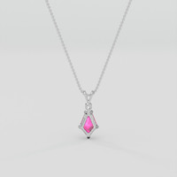 1.00 Ct. Pink Spinel Pendant, Silver 4