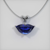 2.51 Ct. Blue Sapphire Pendant, 14K White Gold 1