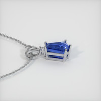 2.54 Ct. Blue Sapphire Pendant, 14K White Gold 3