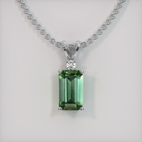 2.07 Ct. Gemstone Pendant, 14K White Gold 1