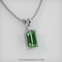 2.07 Ct. Gemstone Pendant, 14K White Gold 2