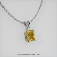 1.68 Ct. Gemstone Pendant, 14K White Gold 2