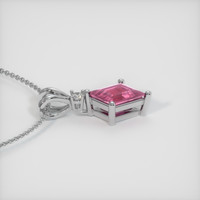 0.42 Ct. Pink Sapphire Pendant, 14K White Gold 3