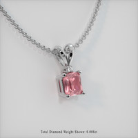 0.42 Ct. Sapphire Pendant, 14K White Gold 2