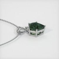 3.44 Ct. Bluish Green Sapphire Pendant, 14K White Gold 3
