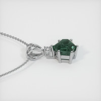 2.44 Ct. Bluish Green Sapphire Pendant, 14K White Gold 3