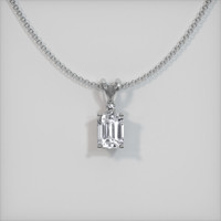 1.30 Ct. Sapphire Pendant, 14K White Gold 1