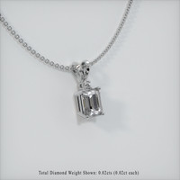 1.30 Ct. Sapphire Pendant, 14K White Gold 2