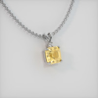1.87 Ct. Yellow Sapphire Pendant, 14K White Gold 2
