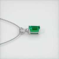 0.92 Ct. Emerald  Pendant - 18K White Gold