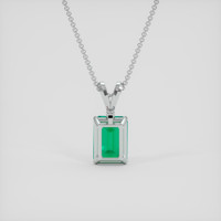 1.52 Ct. Emerald Pendant, 18K White Gold 4