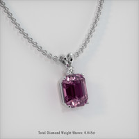 2.80 Ct. Gemstone Pendant, 18K White Gold 2