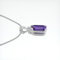 1.13 Ct. Purple Sapphire Pendant, 18K White Gold 3